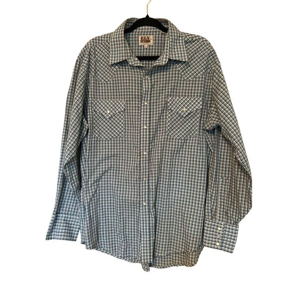 Ely Cattleman western style men’s pearl snap button down shirt, Size XL - Picture 1 of 8